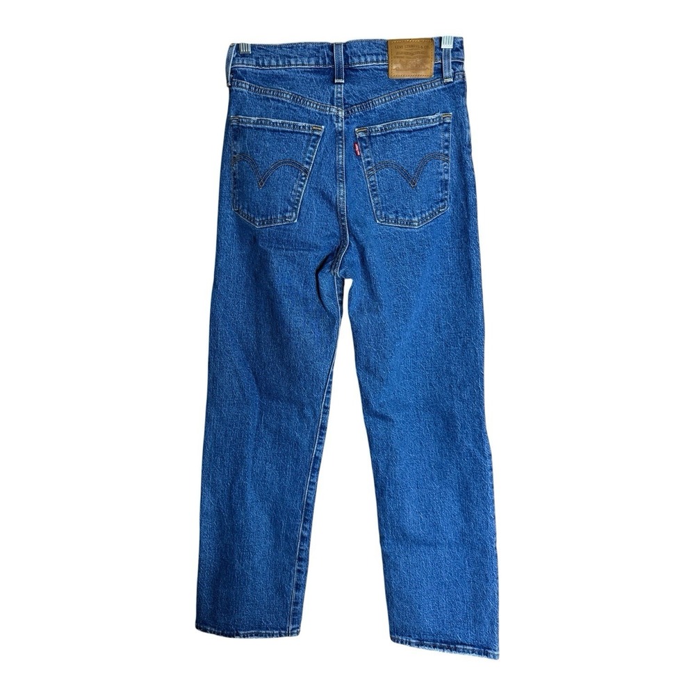 Levis Ribcage Straight Ankle Denim Jeans Sz 27 X 29 High Rise Button Fly - Picture 2 of 6